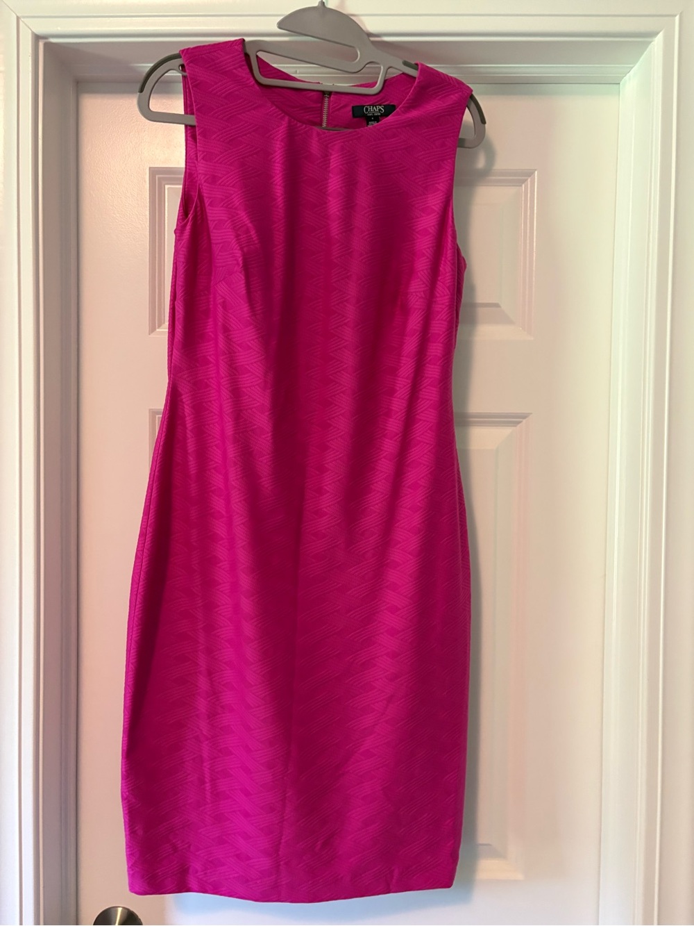 Chaps Fuchsia Sleeveless Sheath Dress